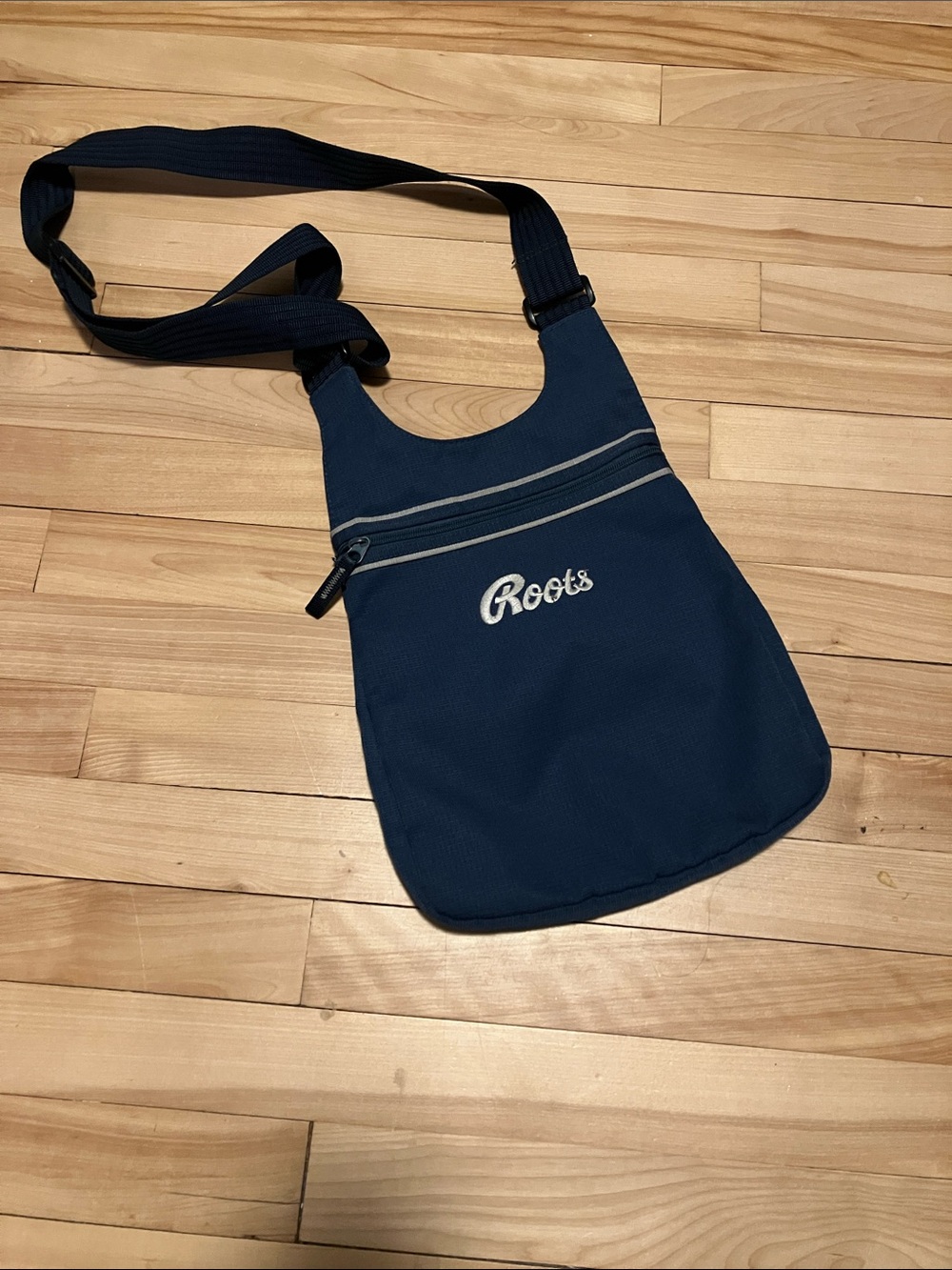 Roots Navy Blue Vintage Nylon  Crossbody Bag